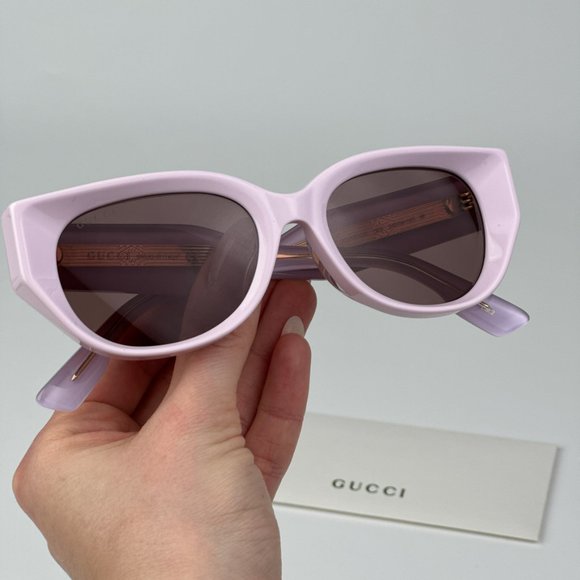 Gucci GG1532SA 004 BRAND NEW Sunglasses Pink Brown Unisex Cat Eye main image 8